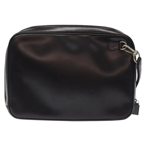 GUCCI Clutch Bag Leather Black Silver 018 0040 Auth ep9261 - Picture 3 of 14